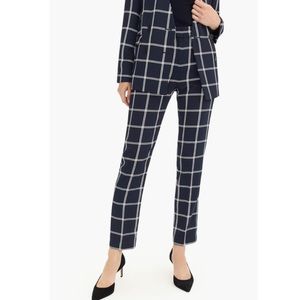 J. Crew French Girl Windowpane Slim Crop Pant